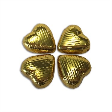 gold foiled chocolate mini hearts