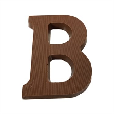 milk chocolate letter B