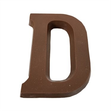 milk chocolate letter D