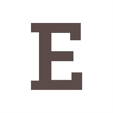 milk chocolate letter E