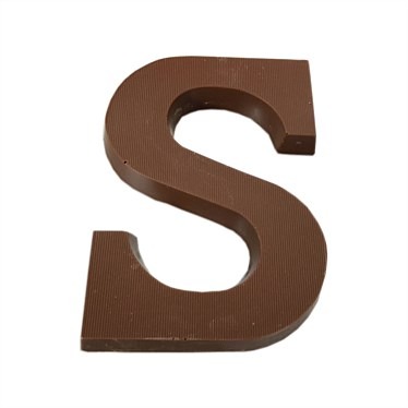 milk chocolate letter S