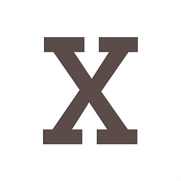 milk chocolate letter X
