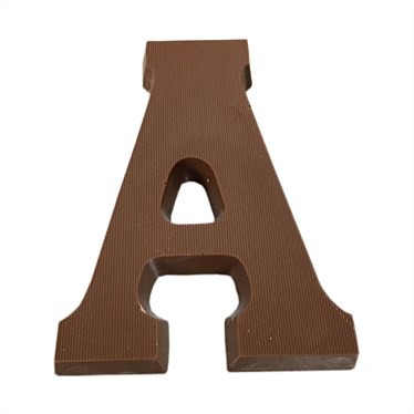 milk chocolate letter A