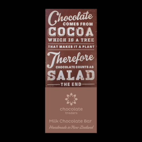 Chocolate is a Salad Milk Block 100g