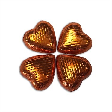 orange foiled chocolate mini hearts