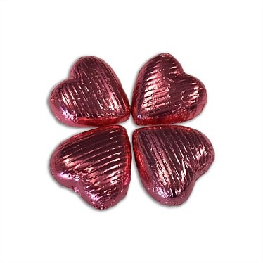 pink foiled chocolate mini hearts