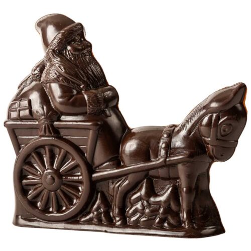 Dark Chocolate Santa in Cart 80g